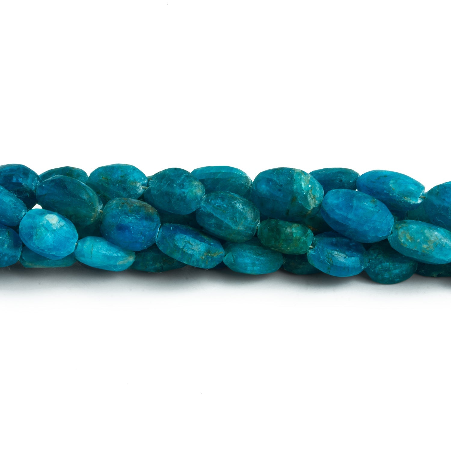 9x7mm Apatite Plain Ovals 7 inch 21 beads - The Bead Traders