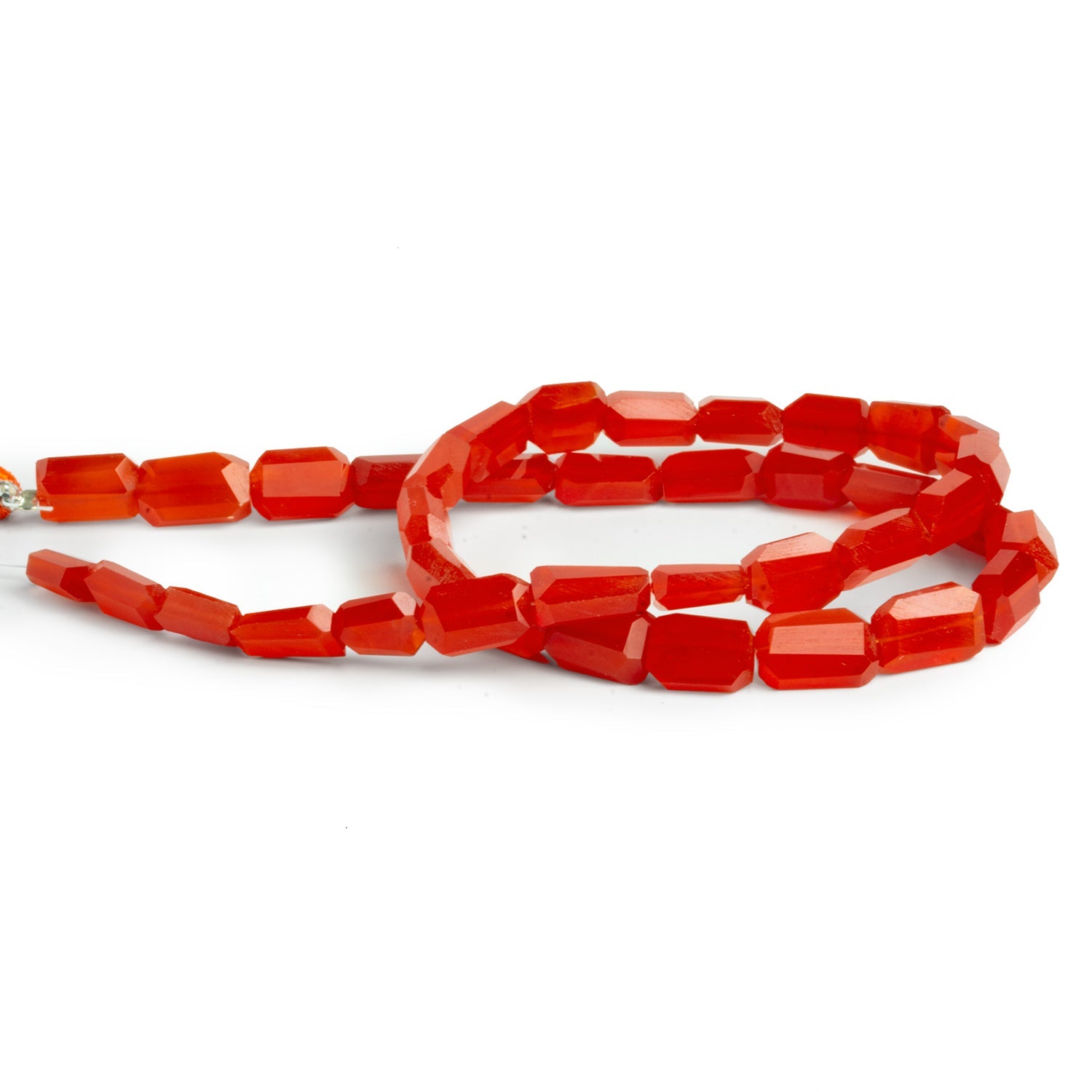 9x7mm Carnelian Faceted Nuggets 14 inch 36 beads - The Bead Traders