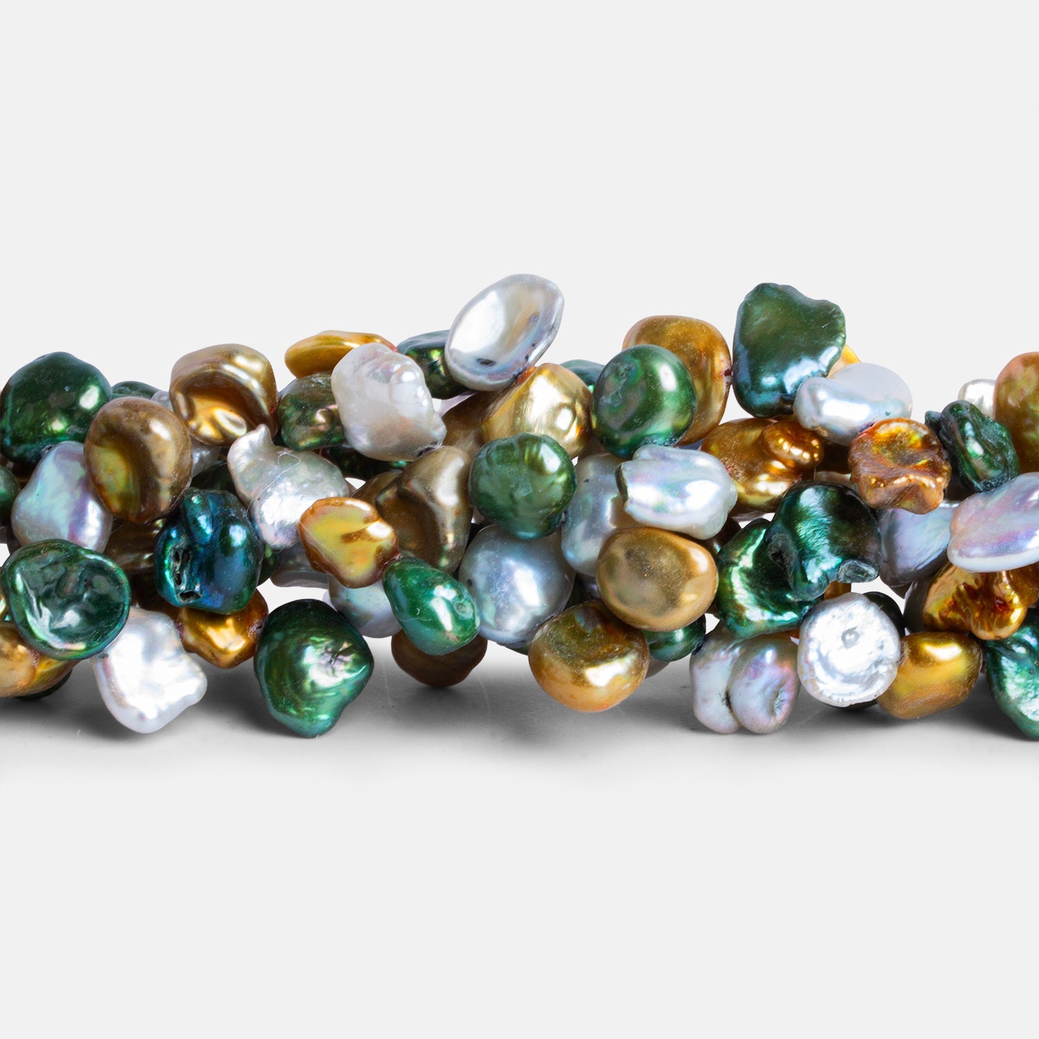 9x7mm Multicolor Keshi Pearls 16 inch 80 beads - The Bead Traders