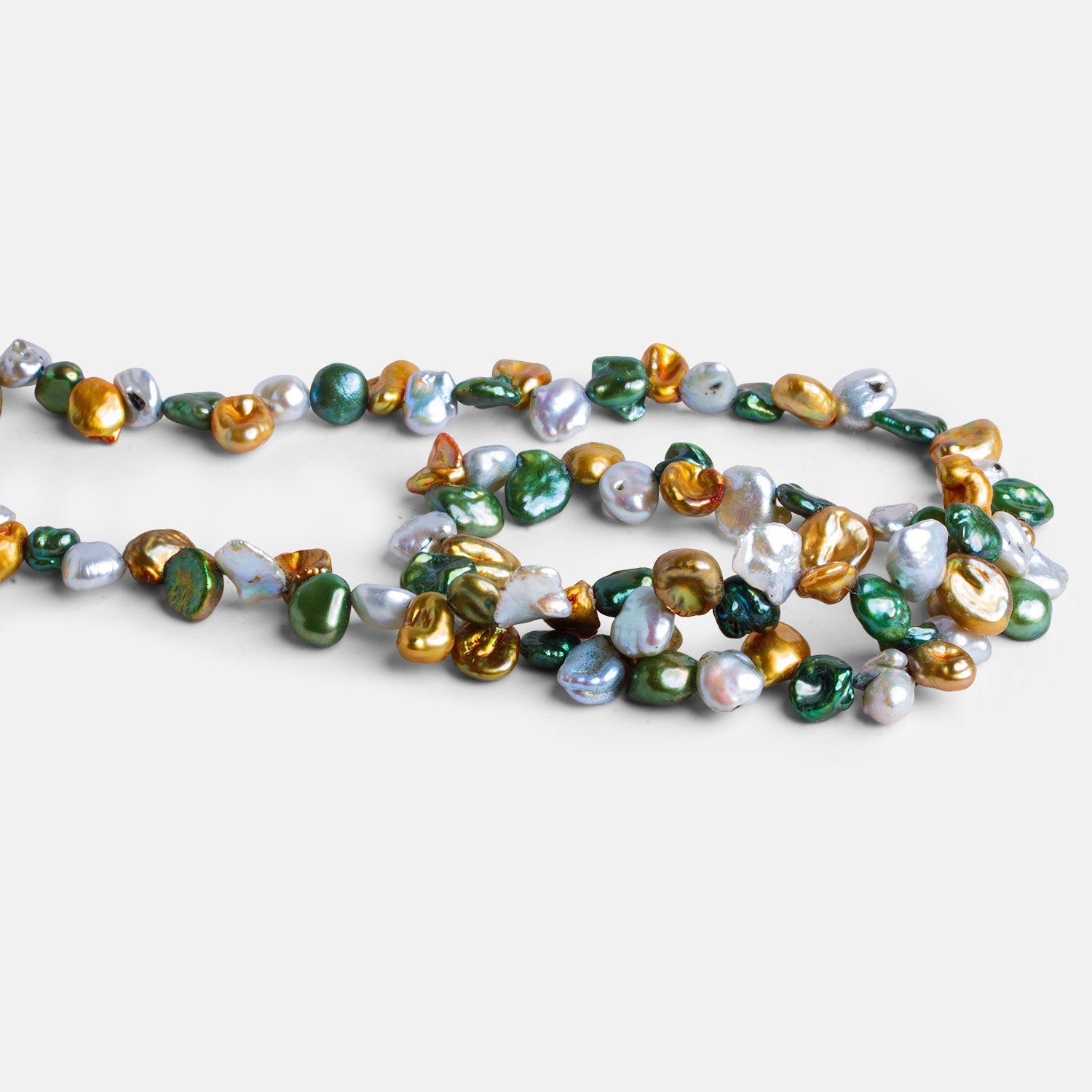 9x7mm Multicolor Keshi Pearls 16 inch 80 beads - The Bead Traders