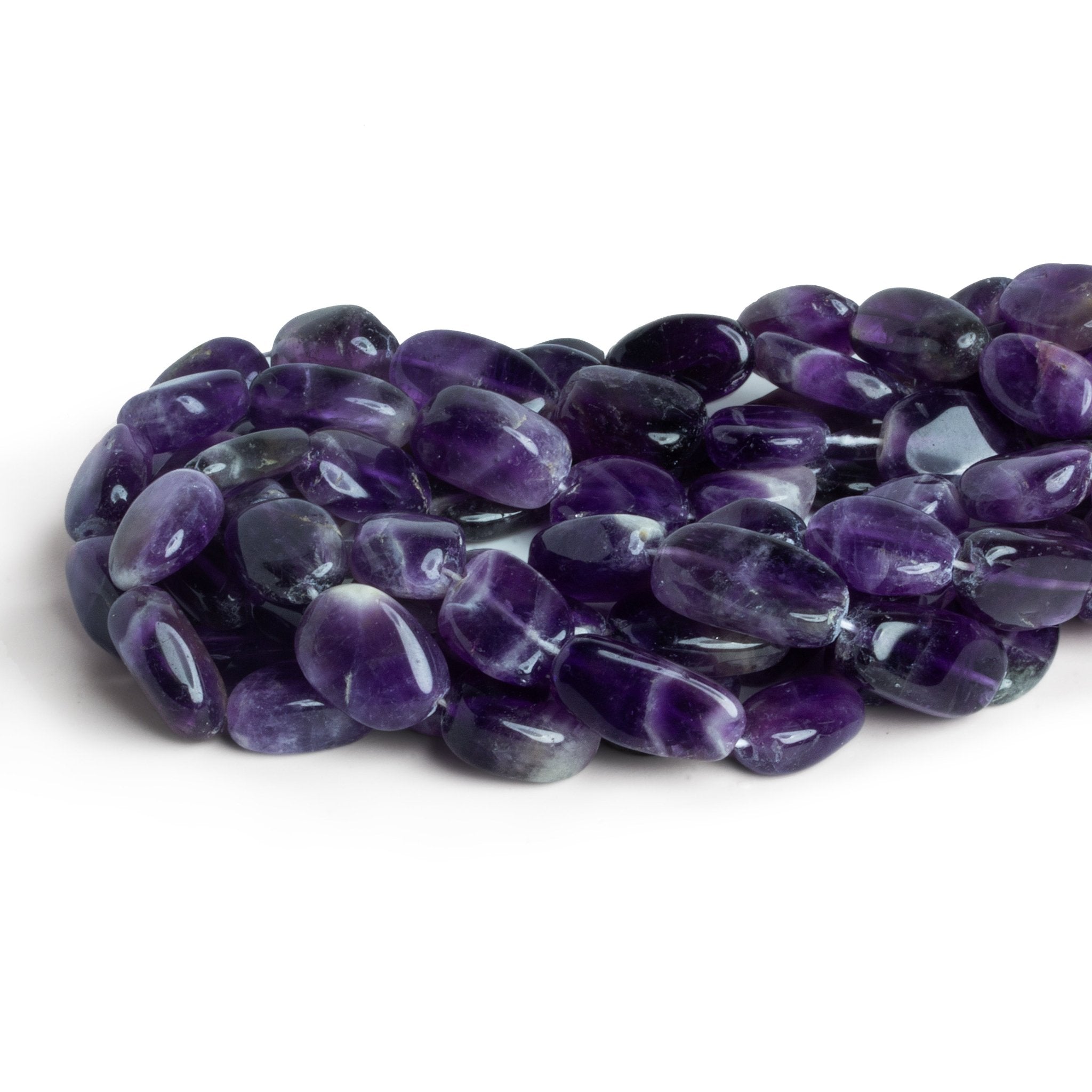 Cape Amethyst Plain Ovals - Lot of 6 Strands - The Bead Traders