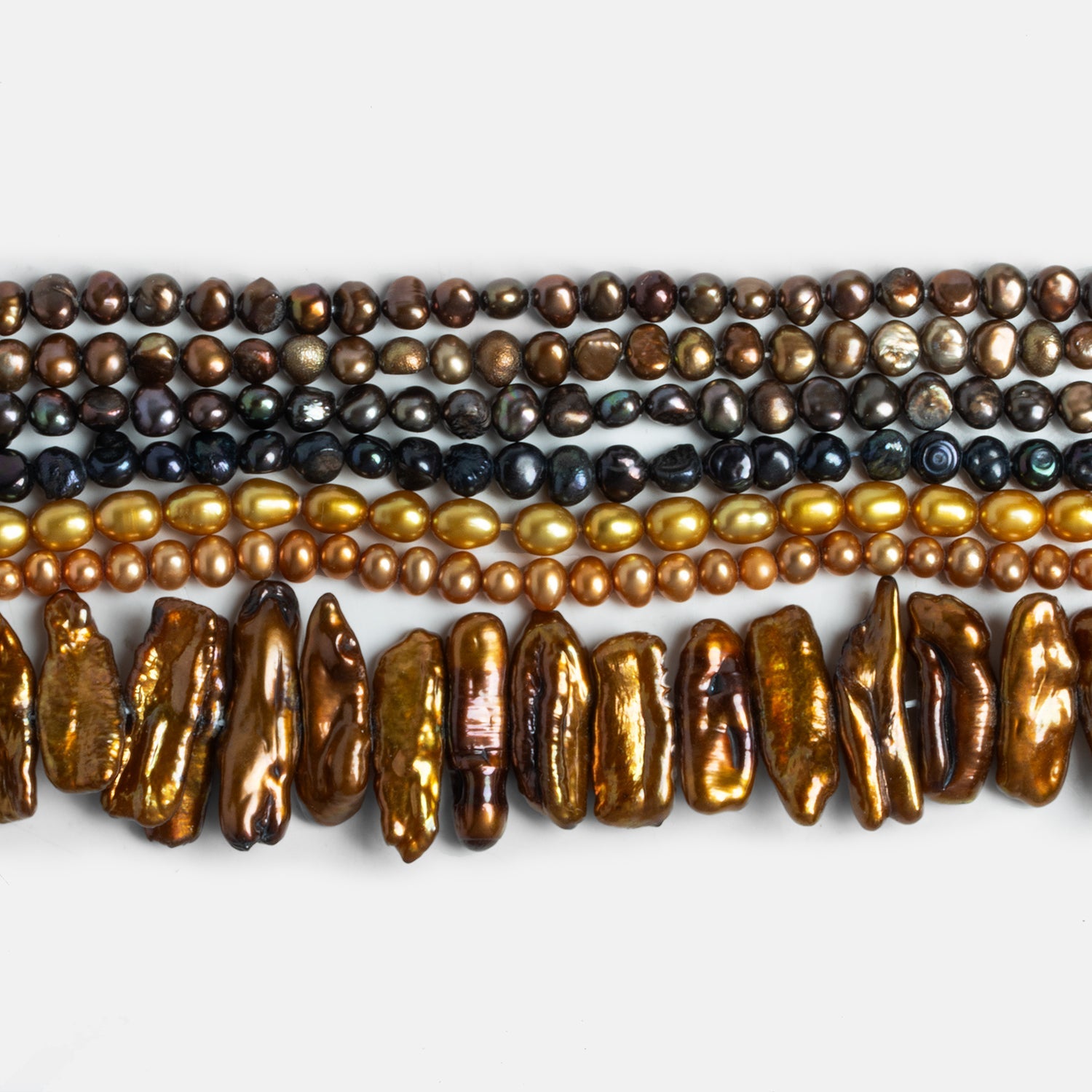 Gimme Golden Pearls - Lot of 7 - The Bead Traders