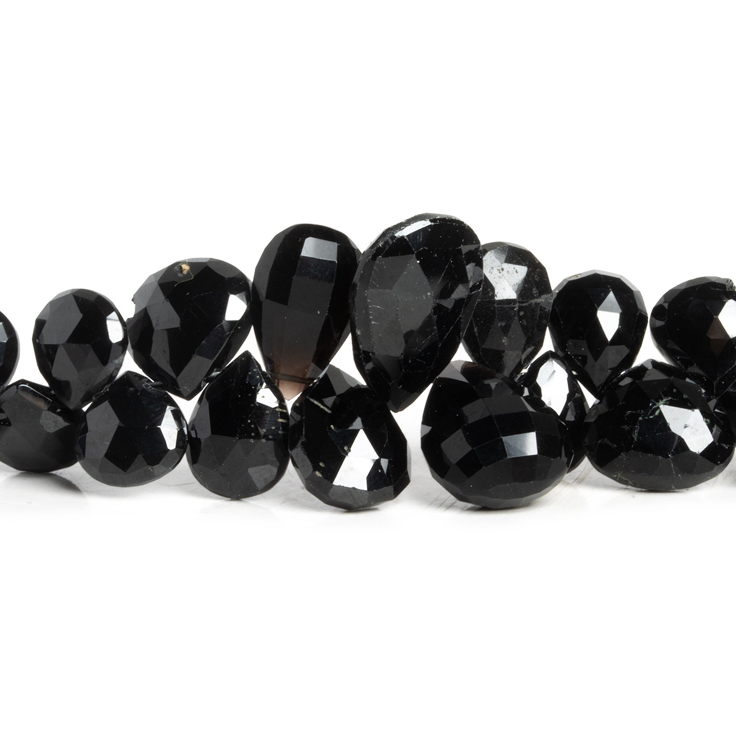 Multi Gemstone Faceted Pear Beads 7 inches 49 pieces - The Bead Traders