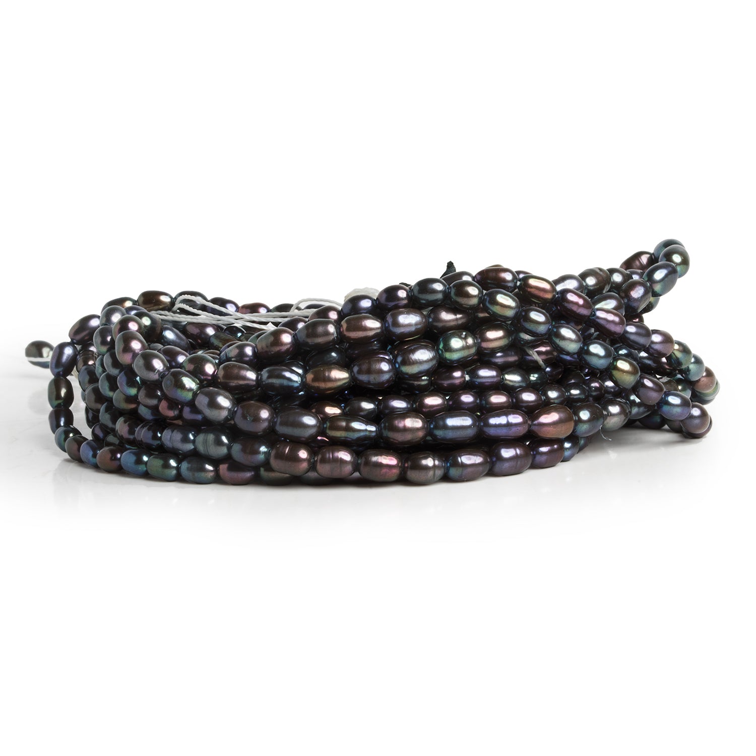 Peacock Oval Pearls - Lot of 8 Strands - The Bead Traders