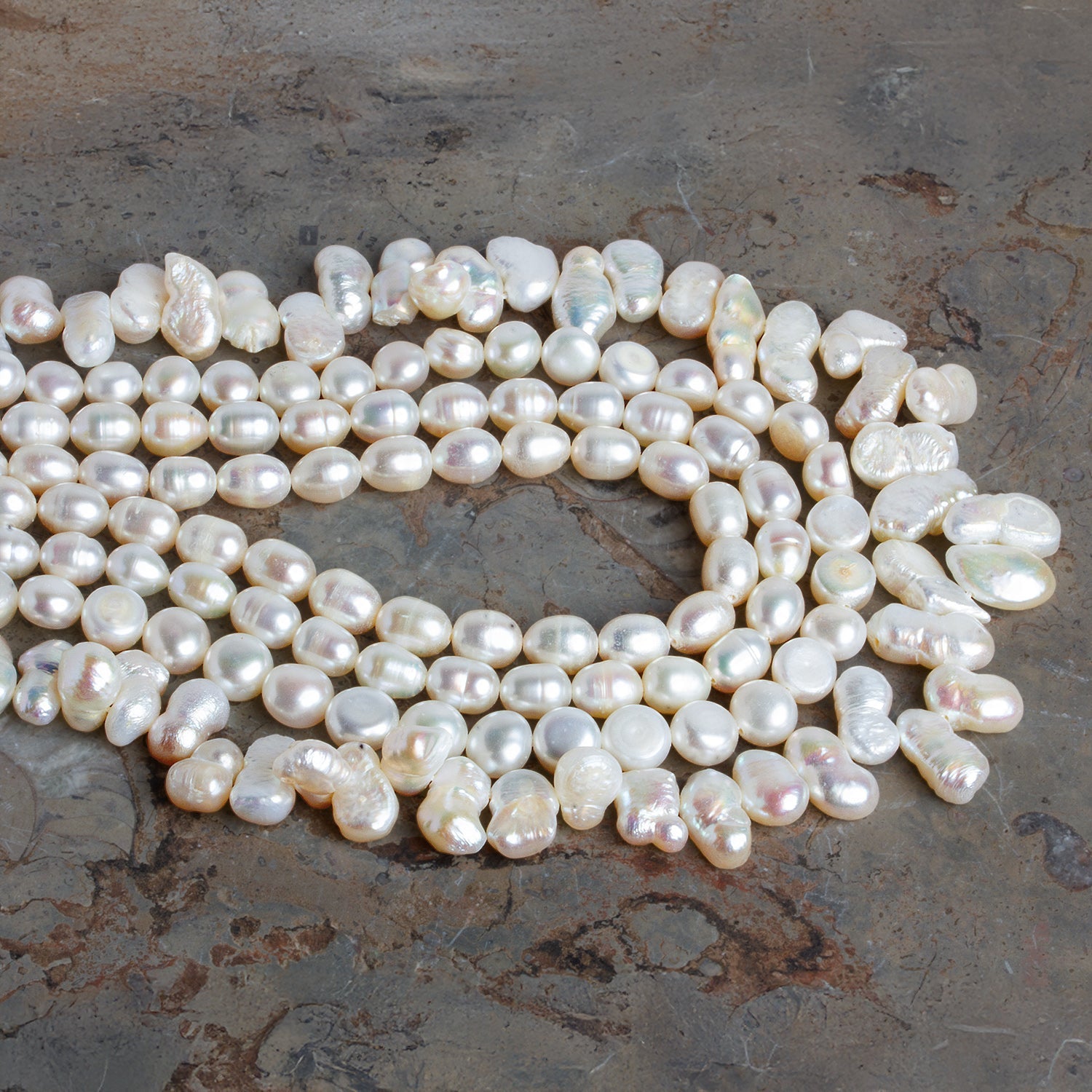 White Pearls - Lot of 4 Strands - The Bead Traders