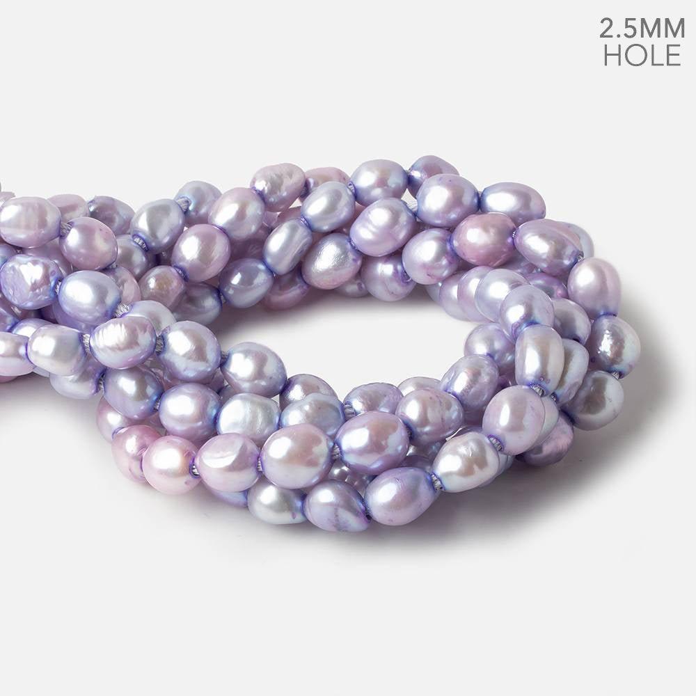 10.5mm-12mm Lilac Baroque Freshwater Pearls 15 inch 36 pieces - The Bead Traders