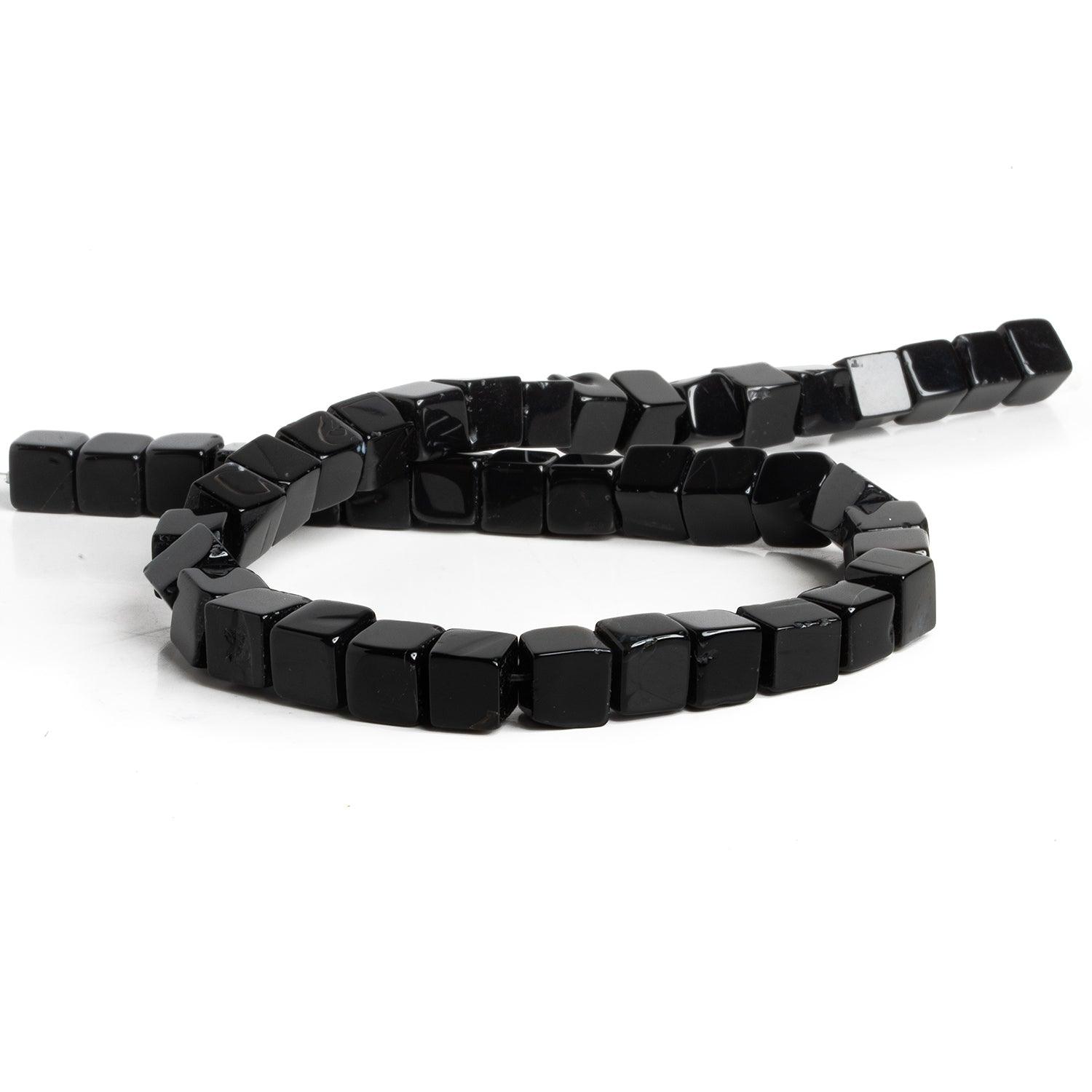 10mm Black Agate Cubes 16 inch 40 beads - The Bead Traders