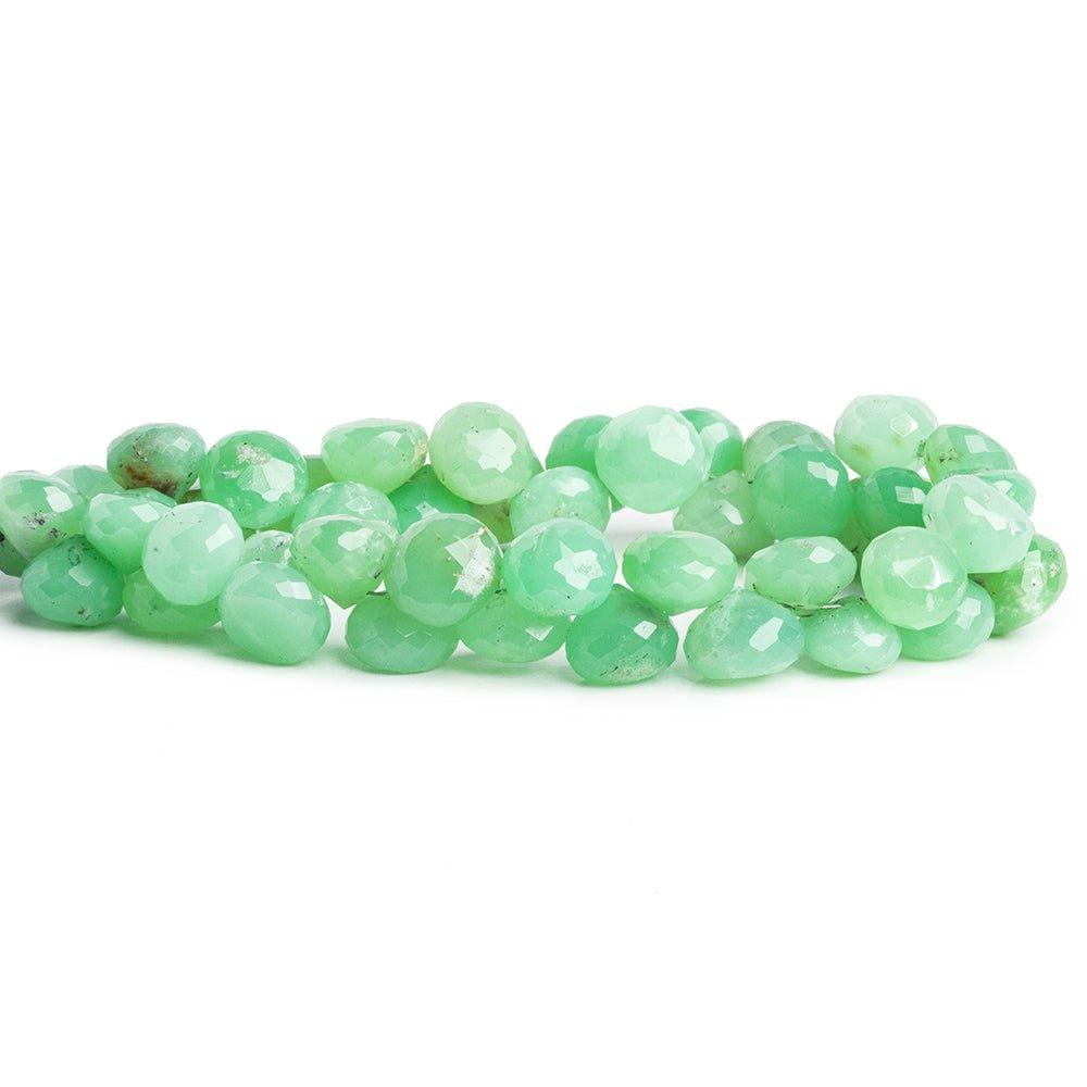 10mm Chrysoprase Faceted Candy Kiss Beads 8 inch 45 pieces - The Bead Traders