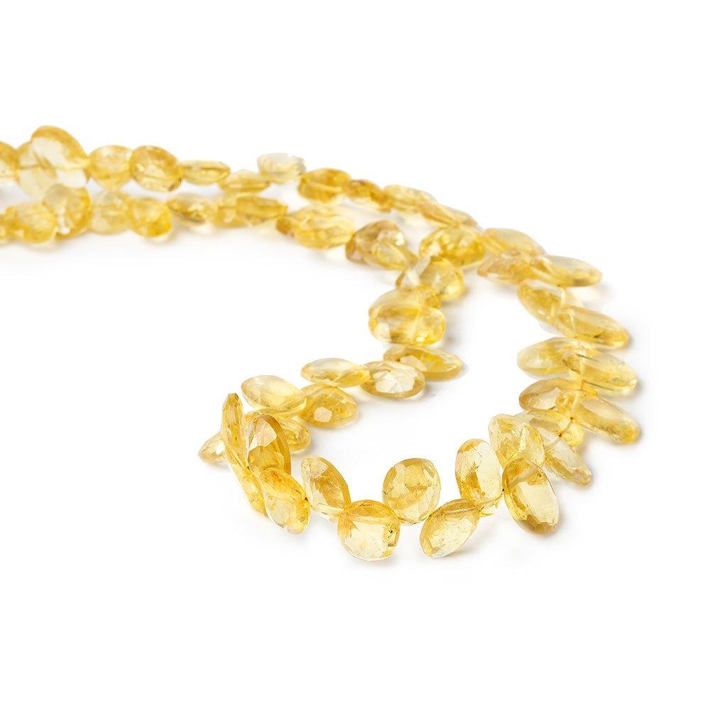 10mm Citrine Top Drilled Faceted Oval Beads, 14 inch - The Bead Traders