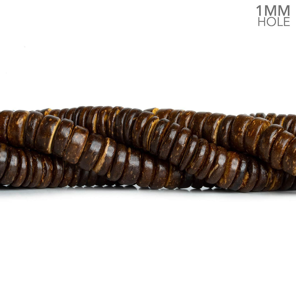 10mm Filipino Wood Heishis 8 inch 50 beads - The Bead Traders