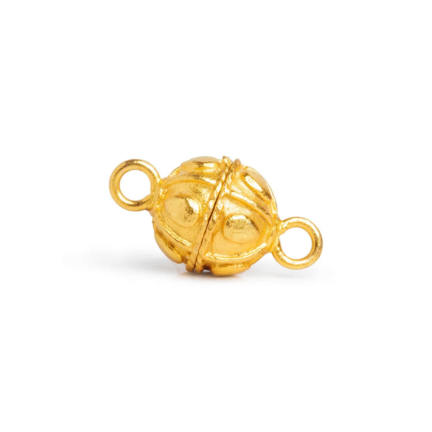 10mm Gold Plated Pear Design Magnetic Clasp 1 Piece - The Bead Traders