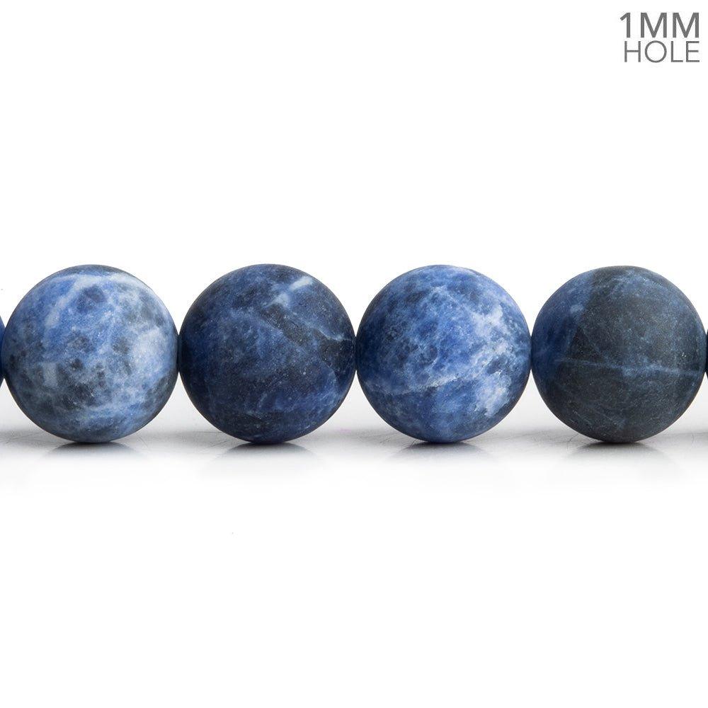10mm Matte Sodalite Plain Round Beads 15 inch 35 pieces - The Bead Traders