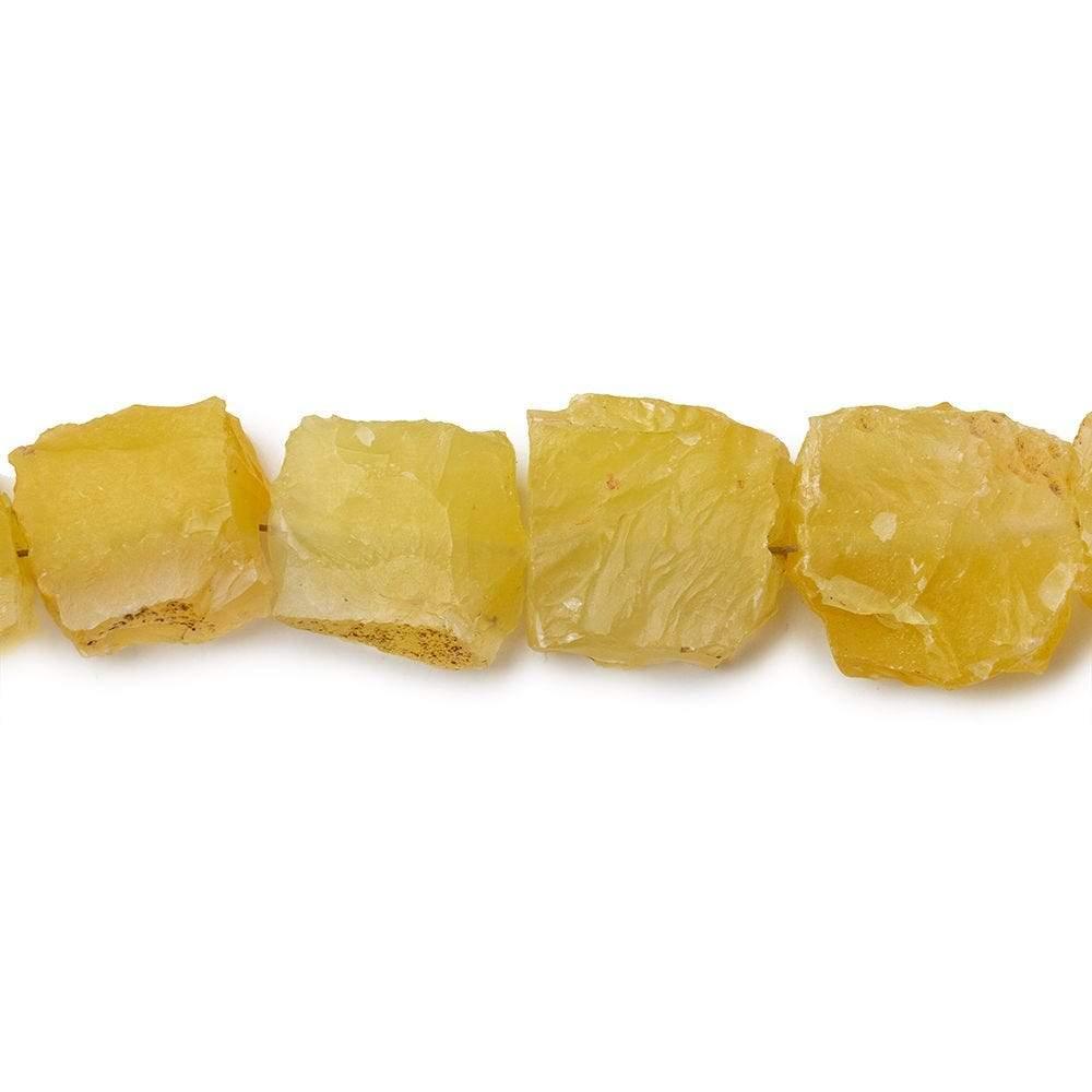 10x10-14x14mm Buttercup Yellow Agate Beads Hammer Faceted Square 8 inch 16 pcs - The Bead Traders