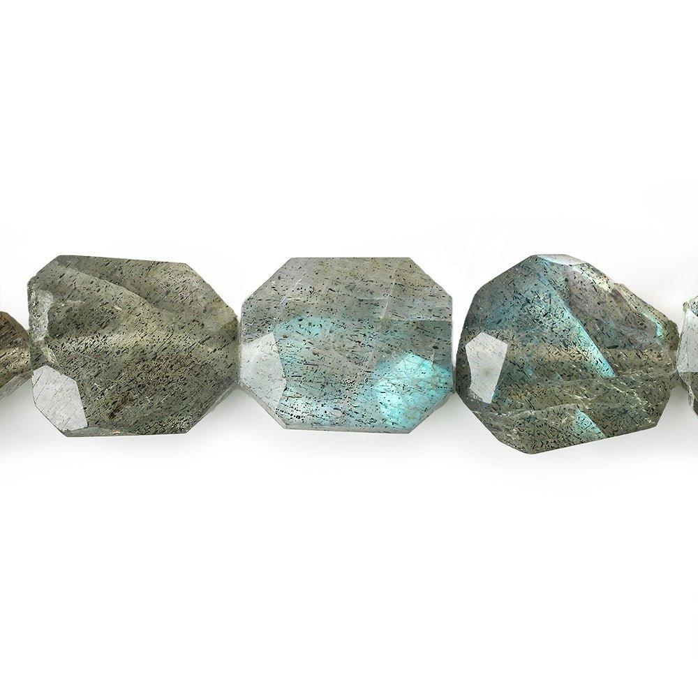 10x12-15x11mm Labradorite Faceted Nugget Bead 16 inch 31 pieces - The Bead Traders