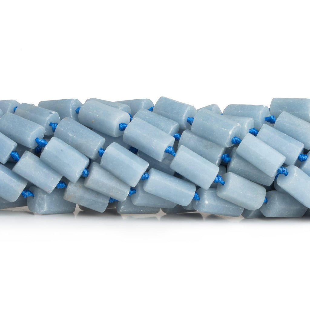 10x5mm Angelite Faceted Tubes 16 inch 34 beads - The Bead Traders