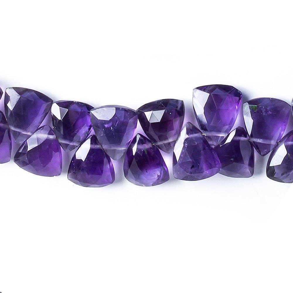 10x6mm Amethyst Top Drilled Faceted Triangle Beads 8 inch 46 pieces - The Bead Traders