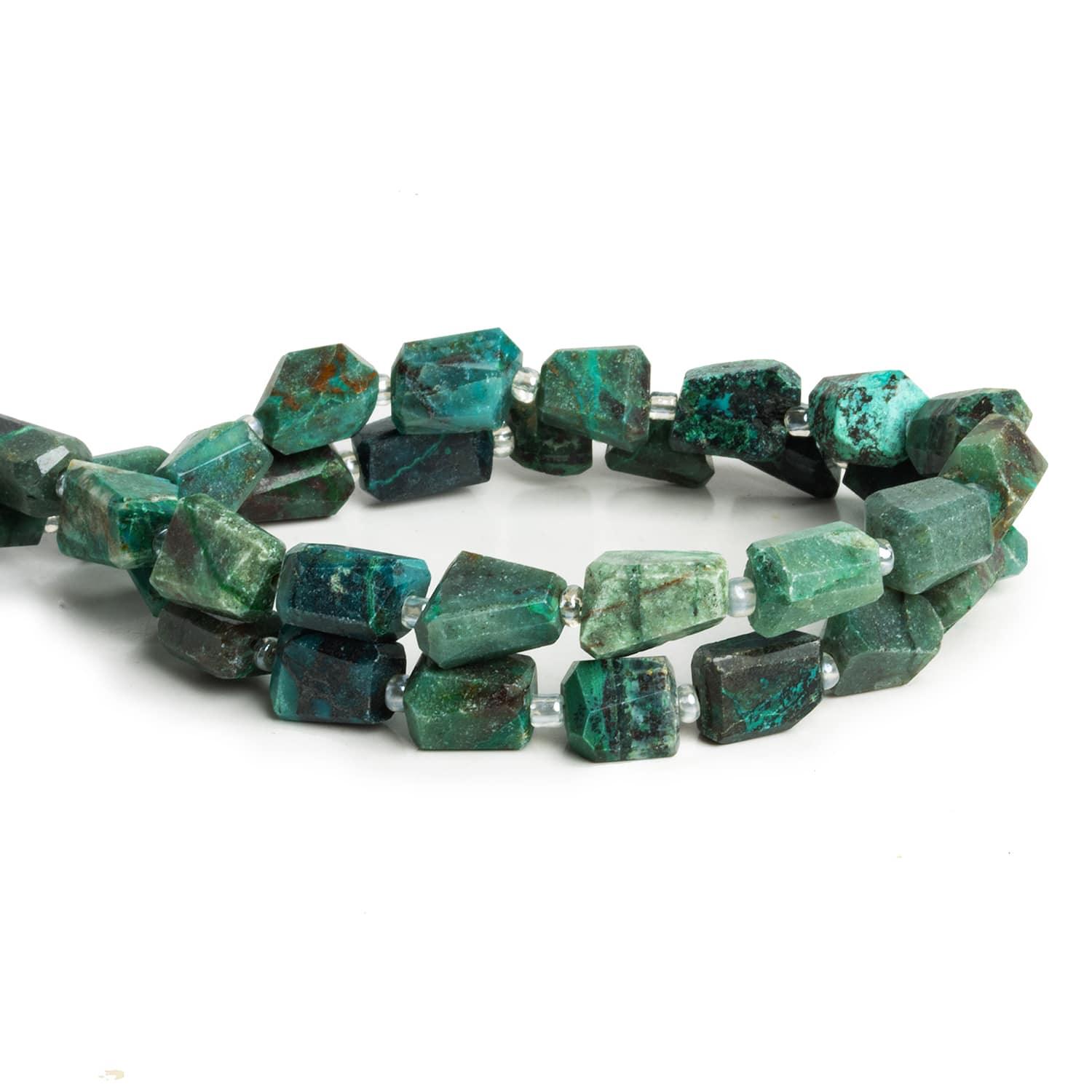 10x6mm Azurite Faceted Nuggets 14 inch 29 beads - The Bead Traders