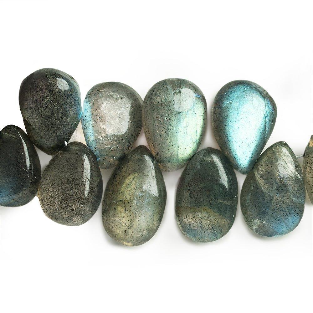 10x7-12x7mm Labradorite Plain Pear Beads 8 inch 54 pieces - The Bead Traders