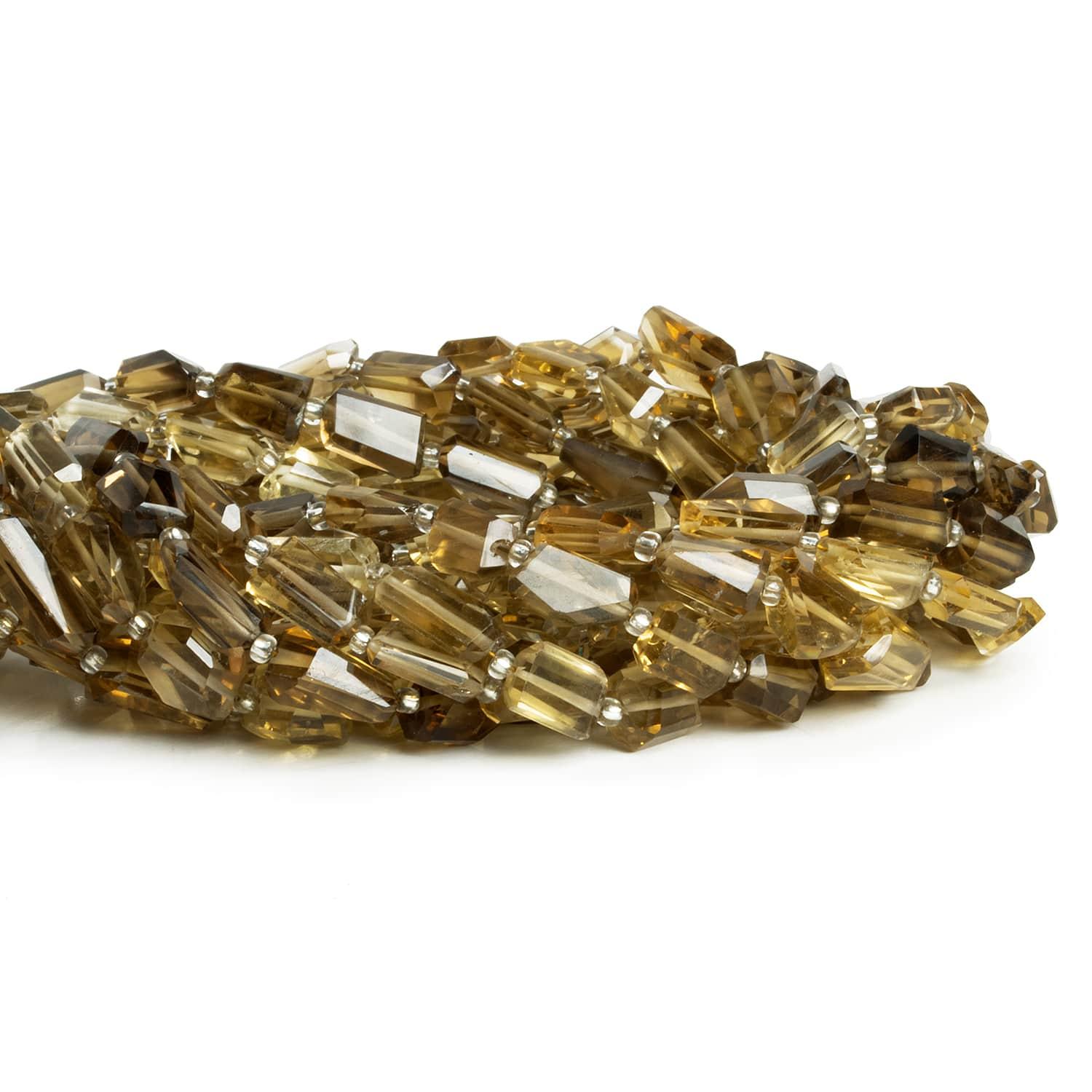 10x7mm Cognac Quartz Faceted Nuggets 14 inch 33 beads - The Bead Traders