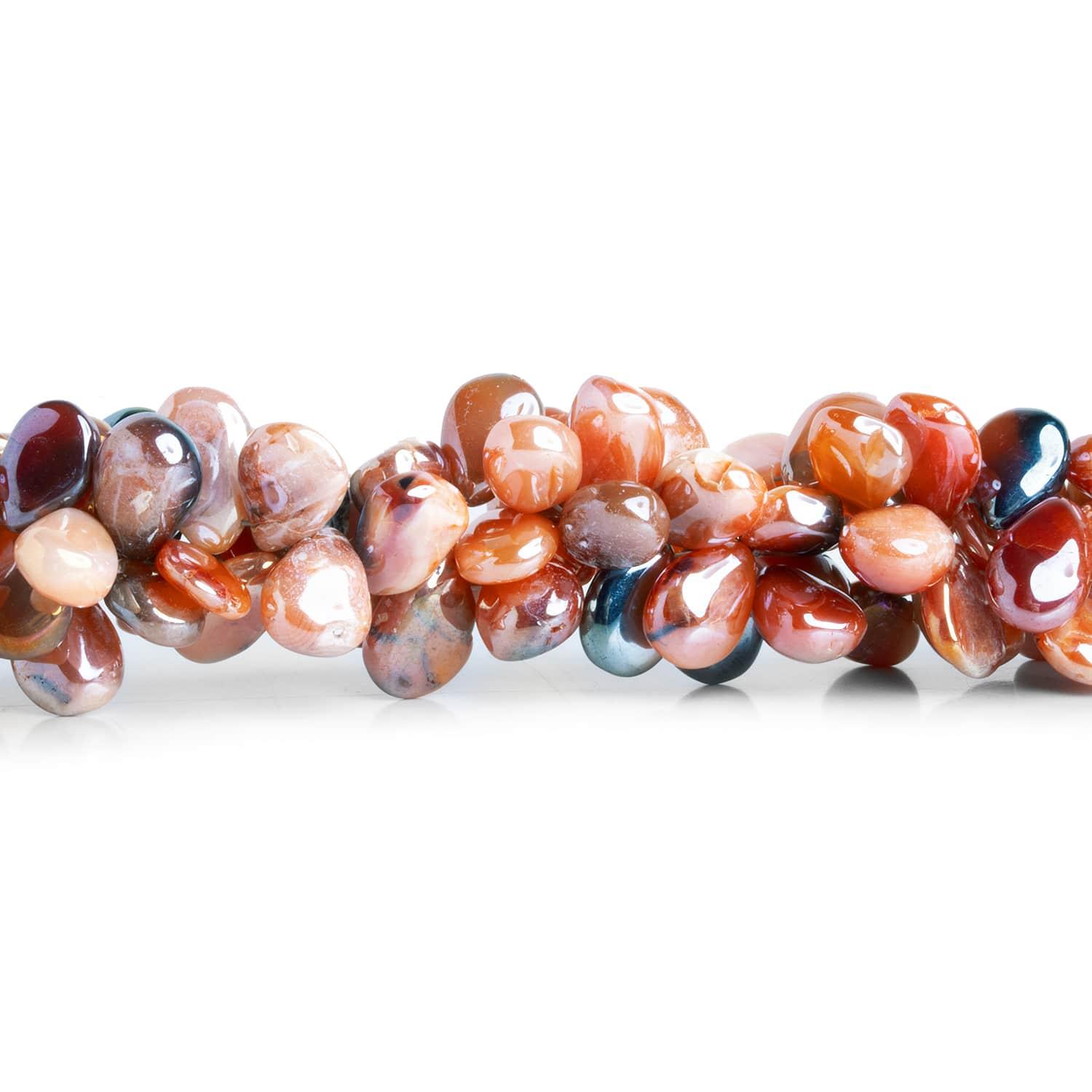 10x7mm Mystic Agate Plain Pears 8 inch 45 beads - The Bead Traders
