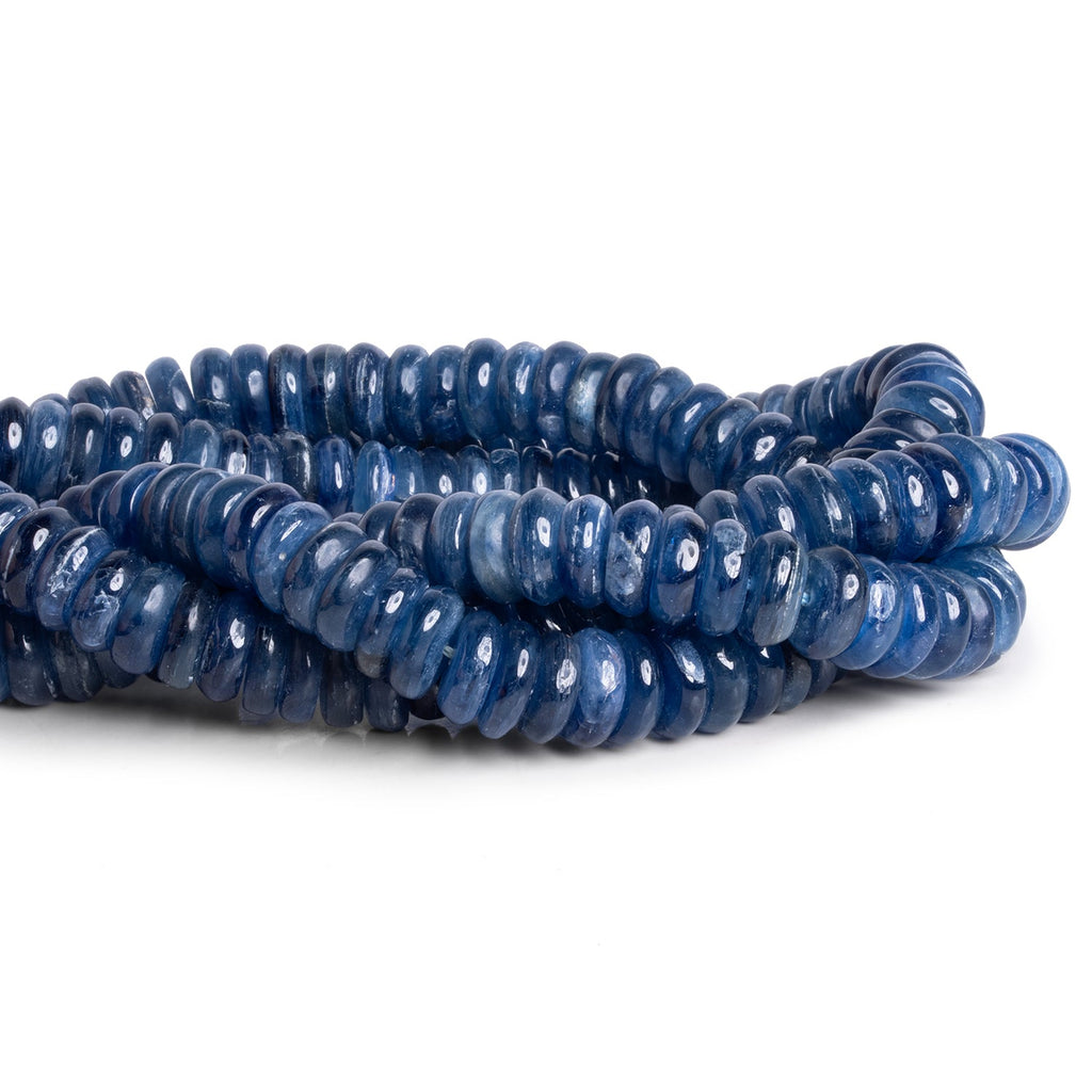 11-12mm Blue Kyanite Rondelles 16 inch 95 beads - The Bead Traders