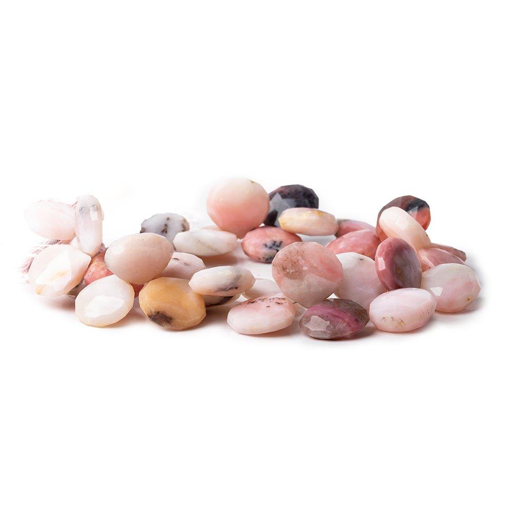 11 - 13mm Pink Peruvian Opal Faceted Heart Beads 33 pieces - The Bead Traders