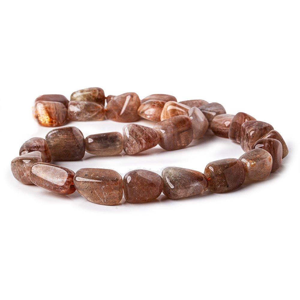 11-17mm Sunstone Plain Nugget Beads 16 inch 29 pieces - The Bead Traders