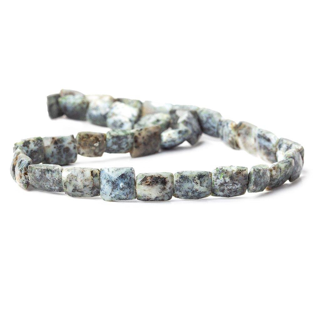 11mm Dendritic Opal Faceted Rectangle Beads, 15 inch - The Bead Traders