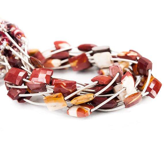 11mm Moukaite Faceted Square and Rectangle Beads 6 inches 6 beads - The Bead Traders