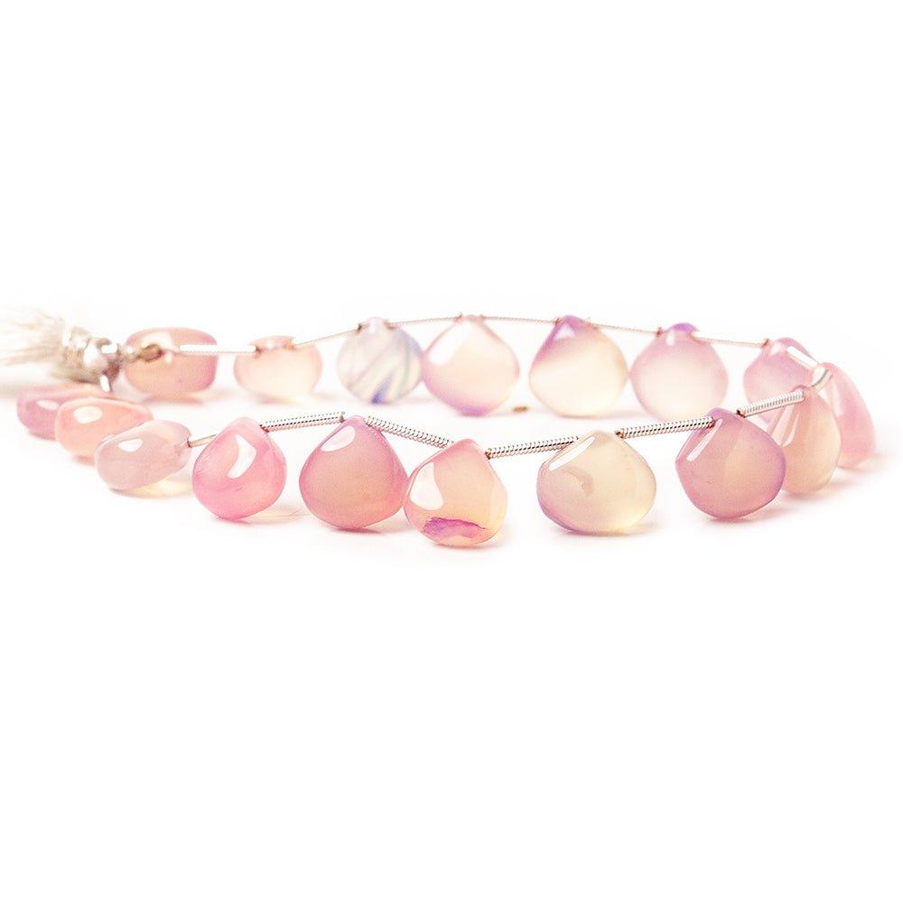 11mm Whisper Purple Chalcedony Plain Heart Beads 8 inch 18 beads - The Bead Traders