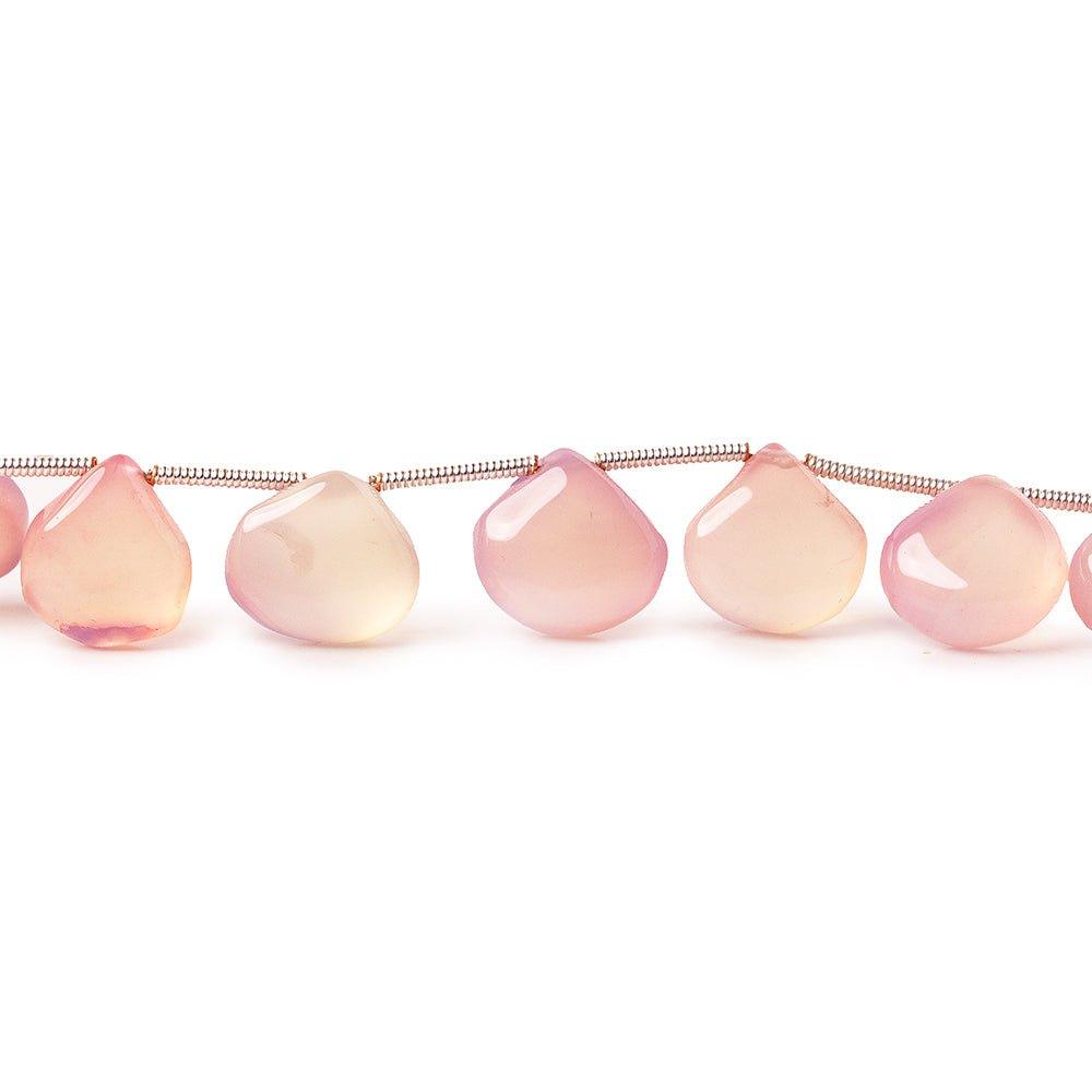 11mm Whisper Purple Chalcedony Plain Heart Beads 8 inch 18 beads - The Bead Traders