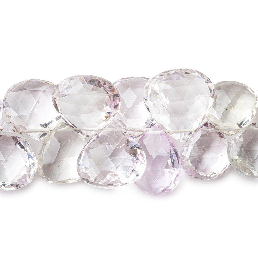 11x10mm-16x15.5mm Multi Gemstone Faceted Heart Beads 8.5 inch 34 pieces - The Bead Traders