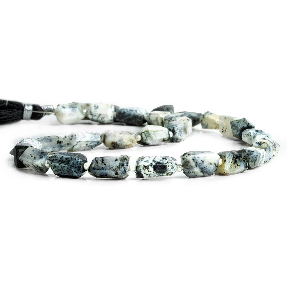 11x7mm Dendritic Opal Faceted Nugget Beads 14 inch 37 pieces - The Bead Traders