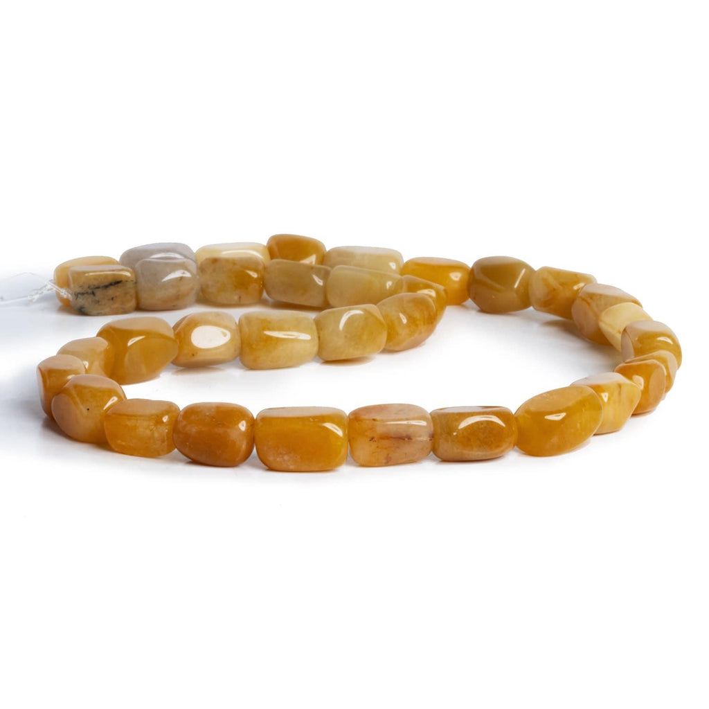 11x7mm Yellow Jade Rectangle Nuggets 15 inch 33 beads - The Bead Traders