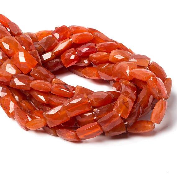 11x9-16x10mm Carnelian faceted Rectangle 14.75 inch 25 Beads - The Bead Traders