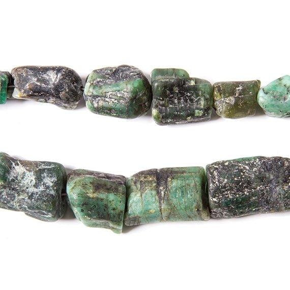 11x9- 16x13mm Brazilian Emerald Straight Drilled Tumbled Crystal 16 Beads - The Bead Traders