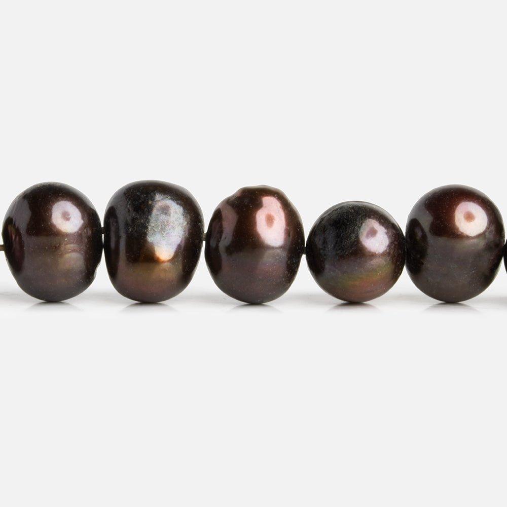 11x9mm Peacock Brown Baroque Pearls 15 inch 45 pieces - The Bead Traders