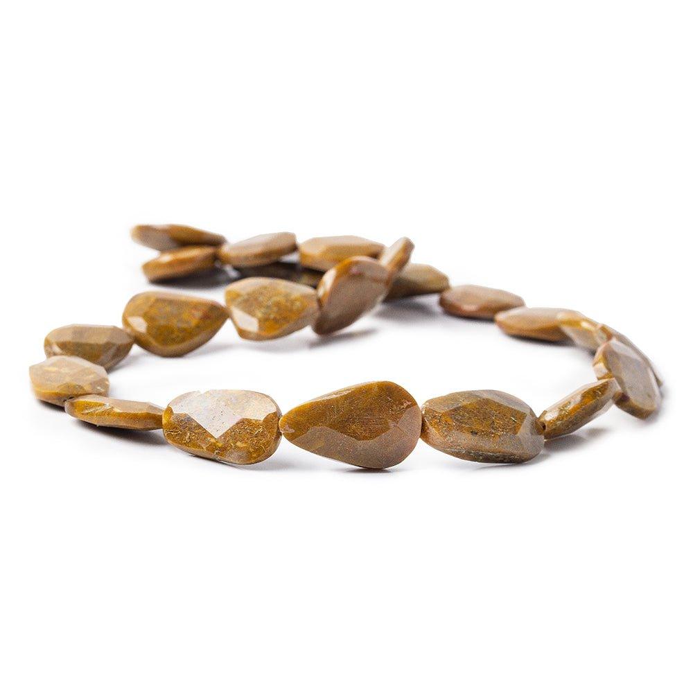 12 - 20mm Desert Jasper Faceted Flat Nugget Beads 16 inch 22 pieces - The Bead Traders
