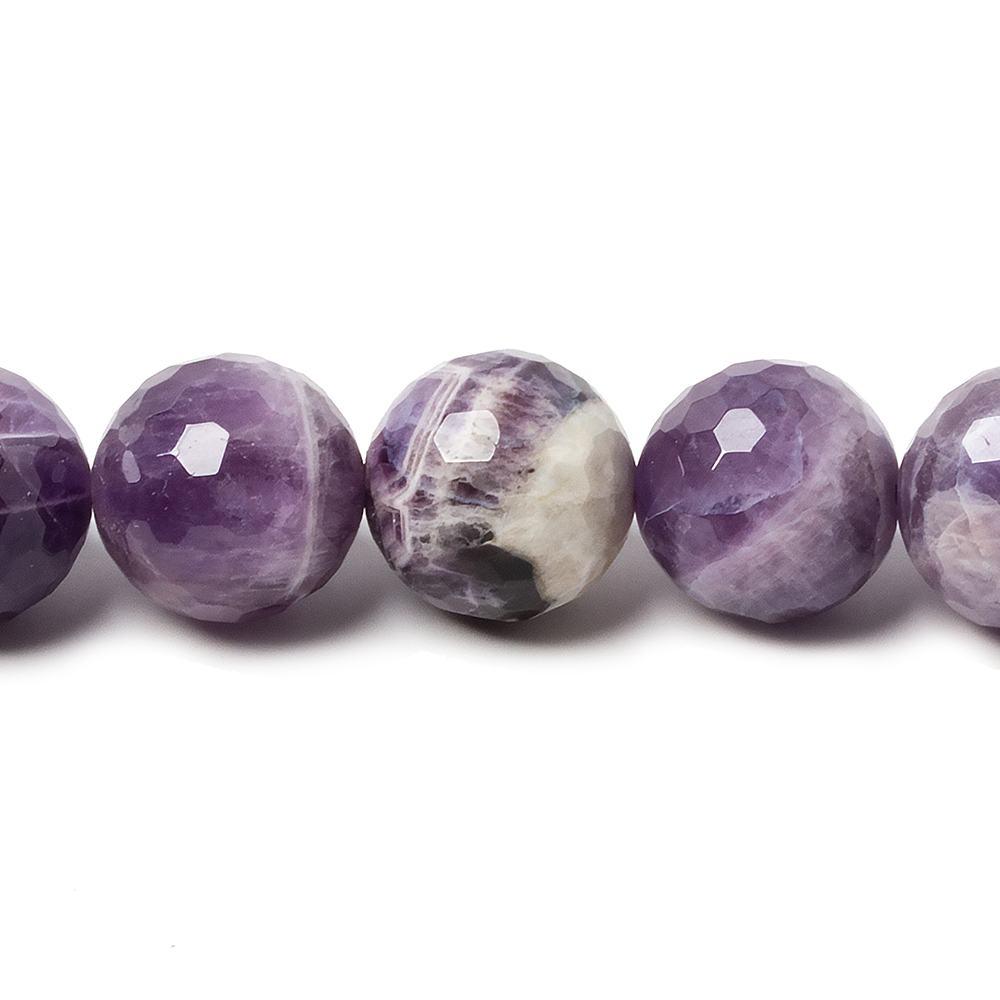 12mm Cape Amethyst faceted rounds 14 inch 32 beads - The Bead Traders