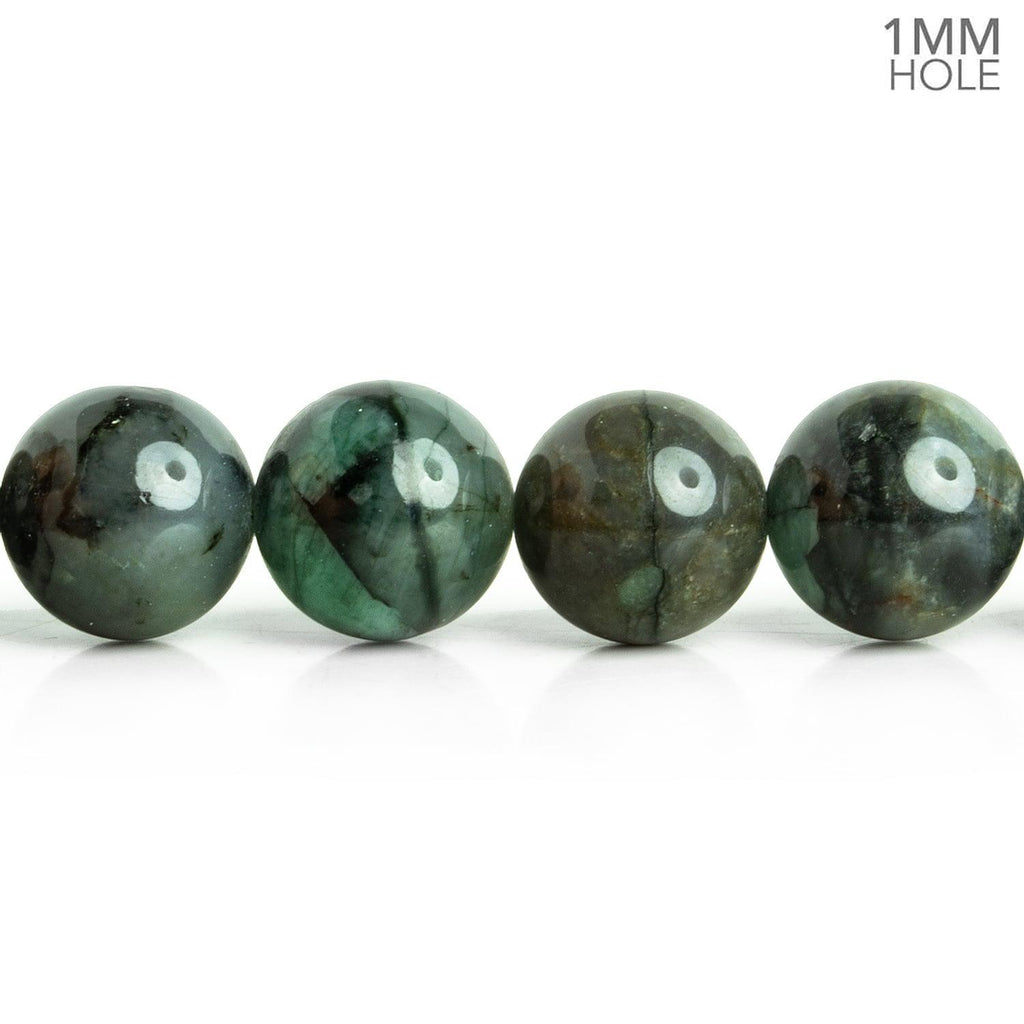 12mm Emerald Plain Rounds 16 inch 34 beads - The Bead Traders