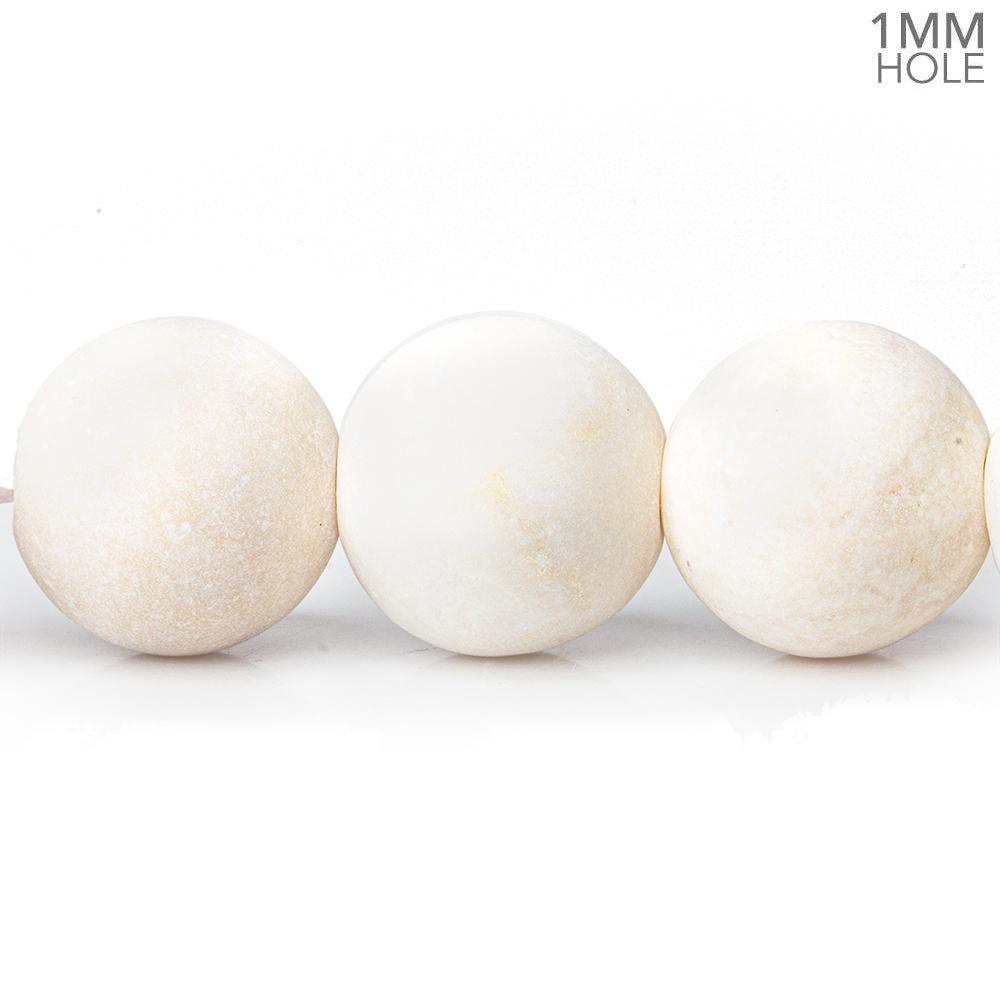 12mm Matte River Stone Jasper plain rounds Large 1mm Hole 15 inch 31 beads - The Bead Traders