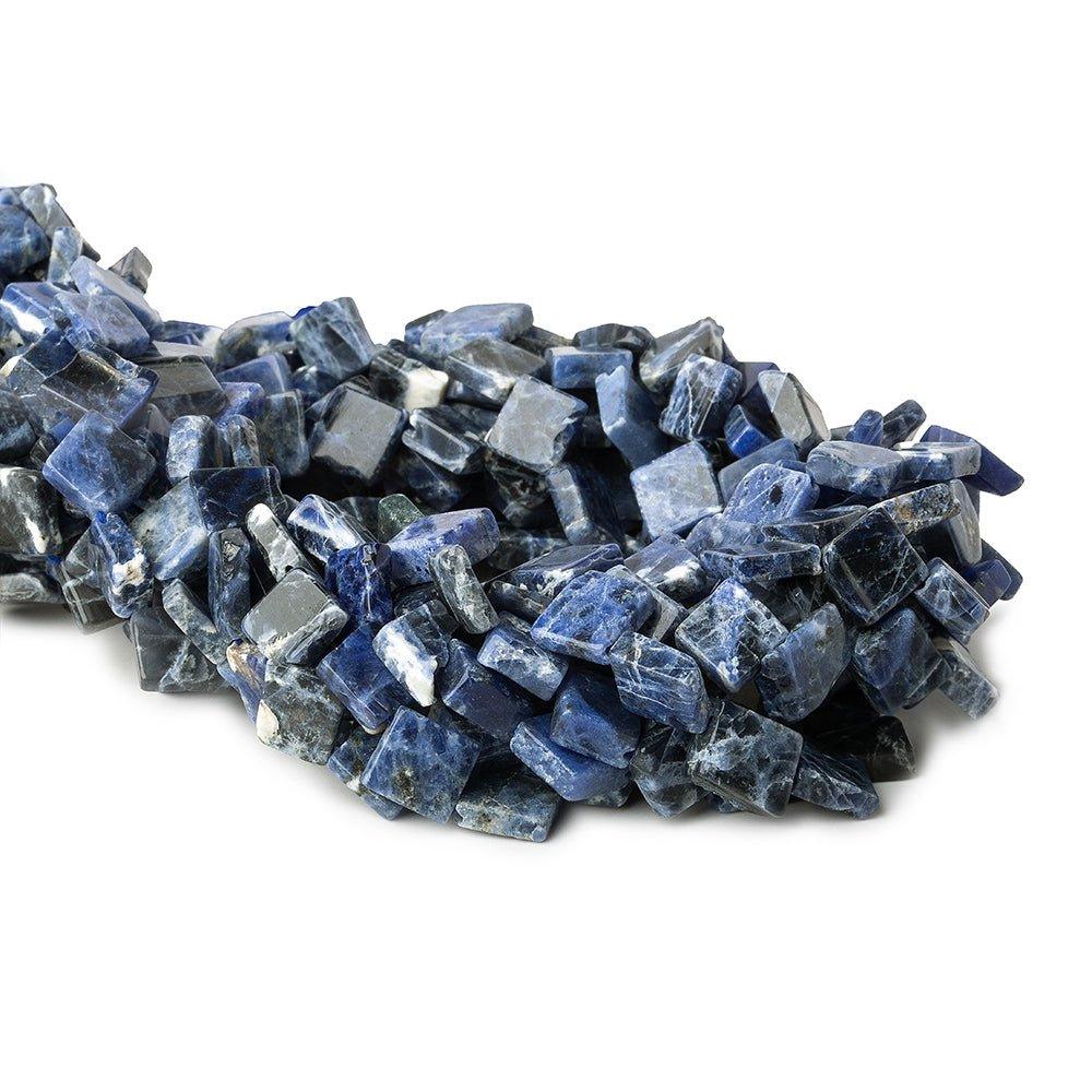 12mm Sodalite Corner Drill Square Beads, 14 inch - The Bead Traders