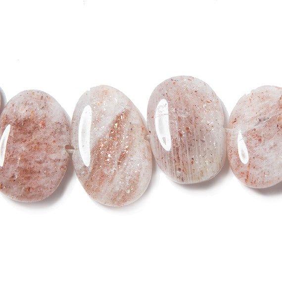 12x10-21x13mm Sunstone side drilled plain nuggets 15.5 inches 32 beads - The Bead Traders