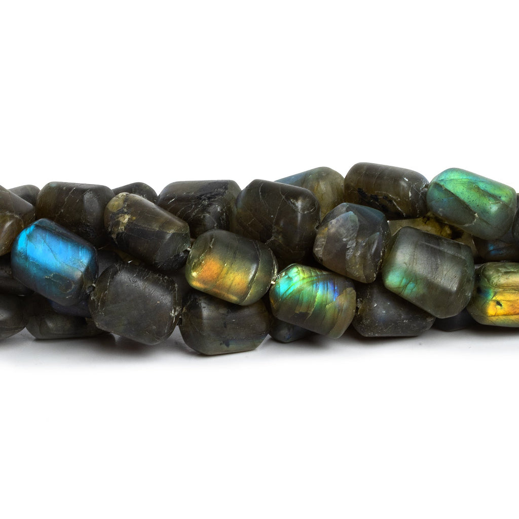 12x11mm Matte Labradorite Nuggets 7 inch 14 beads - The Bead Traders