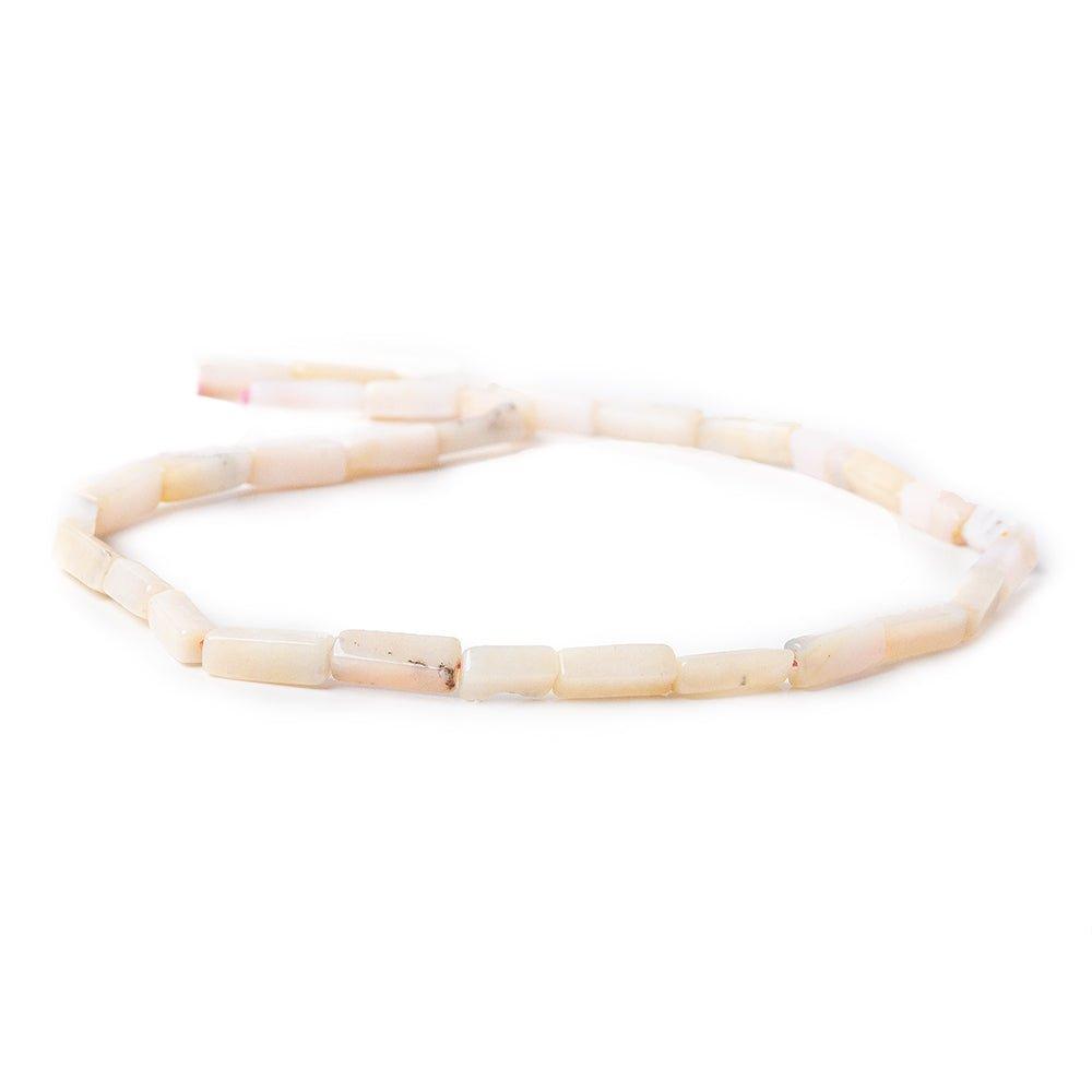 12x5mm Pink Peruvian Opal Plain Rectangle Beads 14 inches 30 beads - The Bead Traders