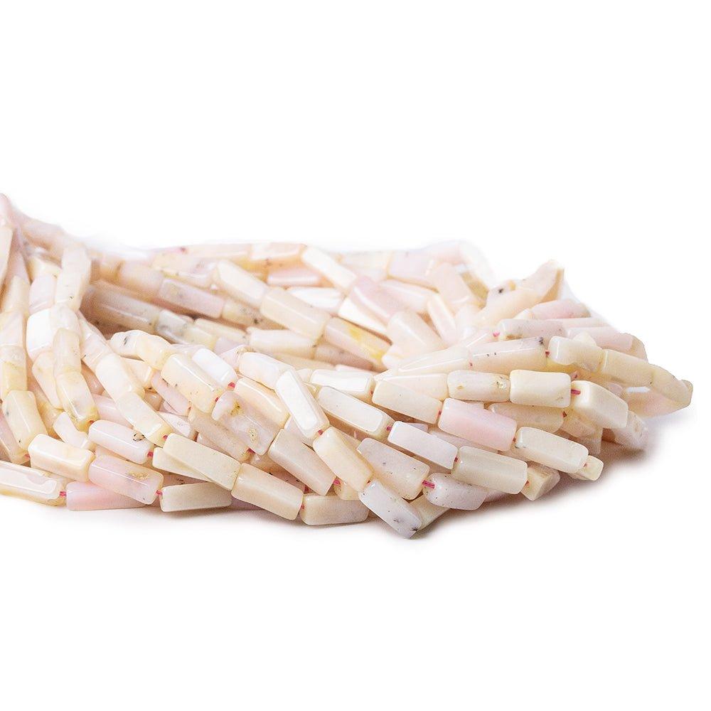 12x5mm Pink Peruvian Opal Plain Rectangle Beads 14 inches 30 beads - The Bead Traders
