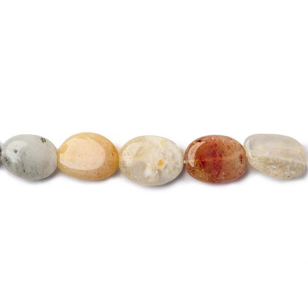 12x7mm Dendritic Peruvian Opal Plain Oval Nugget Beads 13 inches 31 beads - The Bead Traders