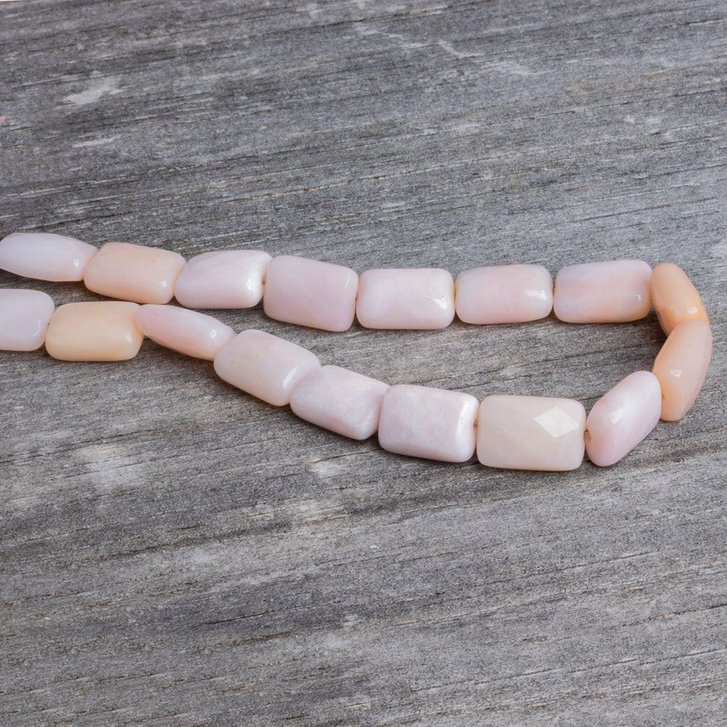 12x8mm Pink Peruvian Opal Rectangles 8 inch 17 beads - The Bead Traders