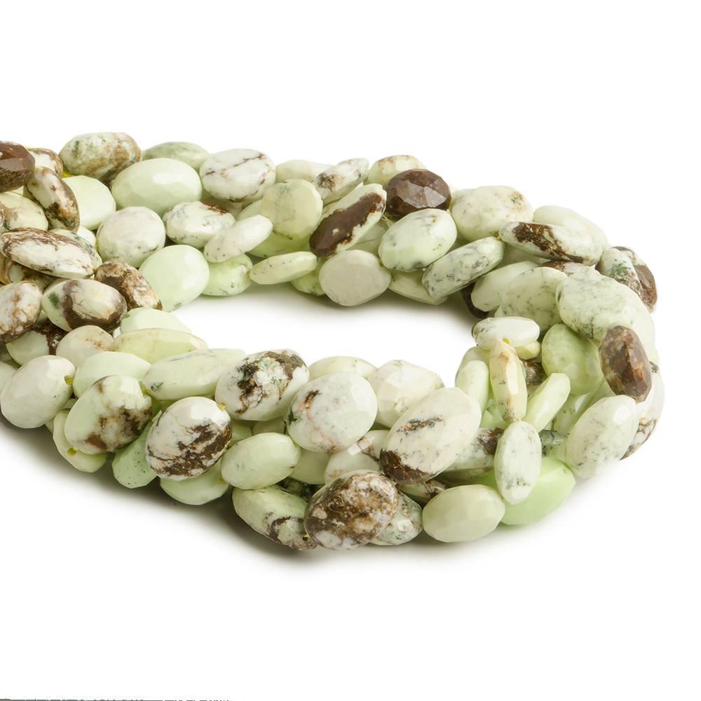 12x9-14x10mm Lemon Chrysoprase faceted nugget beads 13 inch 26 pieces - The Bead Traders