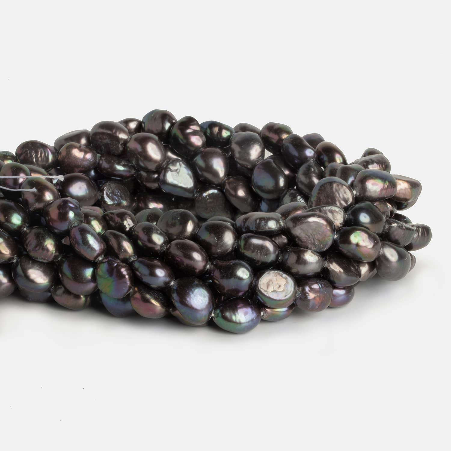 12x9mm Brown Peacock Baroque Pearls 15 inch 30 pieces - The Bead Traders